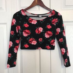 Floral print crop top